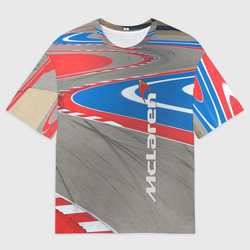 Мужская футболка оверсайз McLaren Racing Route / 3D-принт – фото 1
