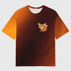Футболка оверсайз мужская ЛИСИЧКА Абстракция, цвет: 3D-принт