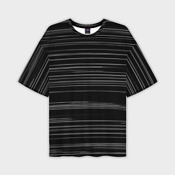 Мужская футболка оверсайз Узор H&S Полосы Черно-белый 119-9-35-5-f-2