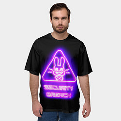 Футболка оверсайз мужская Five Nights at Freddys: Security Breach логотип, цвет: 3D-принт — фото 2