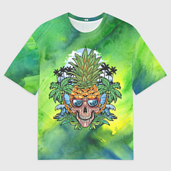 Мужская футболка оверсайз Стильный ананас