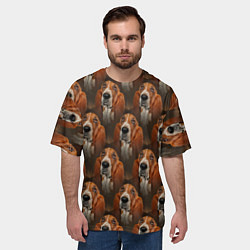 Футболка оверсайз мужская Dog patternt, цвет: 3D-принт — фото 2