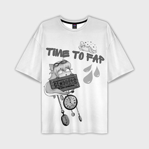 Мужская футболка оверсайз Time To Fap / 3D-принт – фото 1