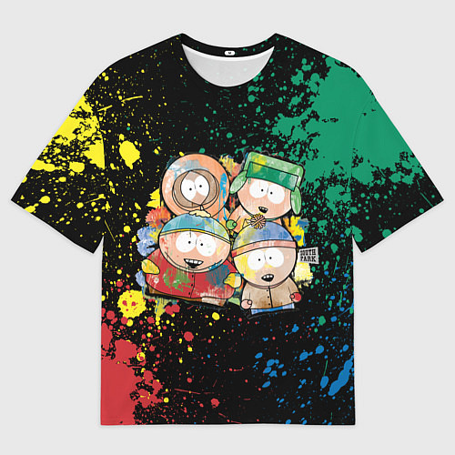 Мужская футболка оверсайз Мультфильм Южный парк персонажи South Park / 3D-принт – фото 1