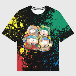 Футболка оверсайз мужская Мультфильм Южный парк персонажи South Park, цвет: 3D-принт