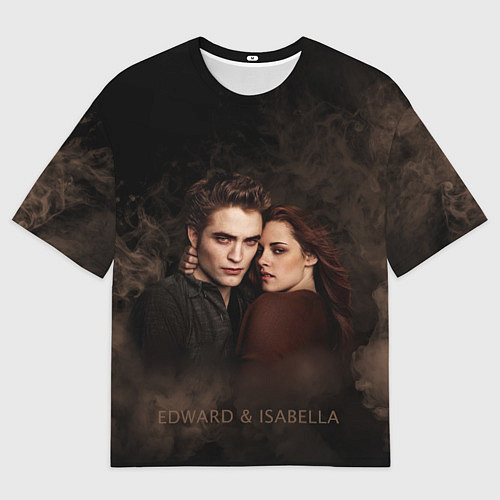 Мужская футболка оверсайз Эдвард & Белла / 3D-принт – фото 1