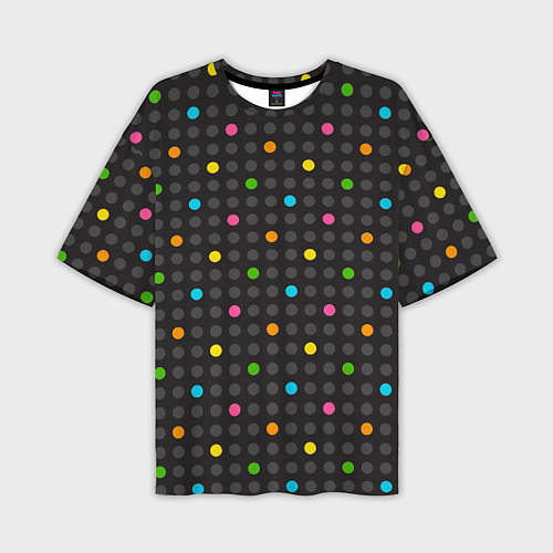 Мужская футболка оверсайз Разноцветные точки / 3D-принт – фото 1