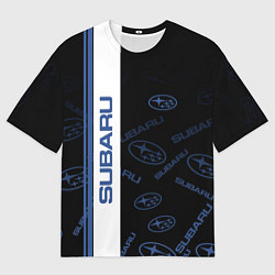 Мужская футболка оверсайз Subaru Паттерн