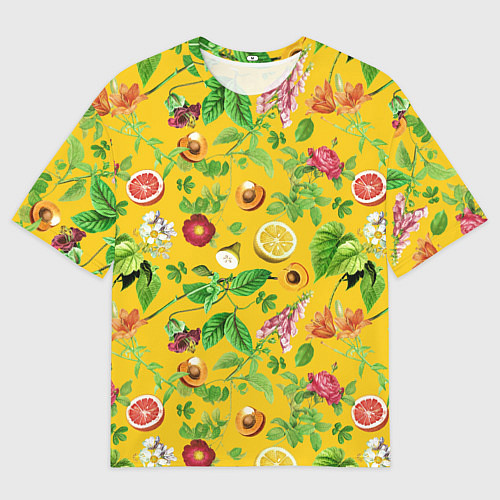 Мужская футболка оверсайз Фрукты, лето / 3D-принт – фото 1
