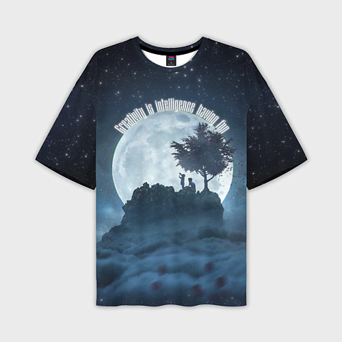 Мужская футболка оверсайз Луна - арт / 3D-принт – фото 1