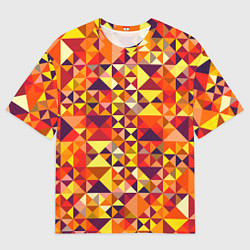 Мужская футболка оверсайз Камуфляж спортивный Призма - закат