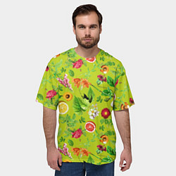 Футболка оверсайз мужская Летнее настроение - фрукты, цвет: 3D-принт — фото 2