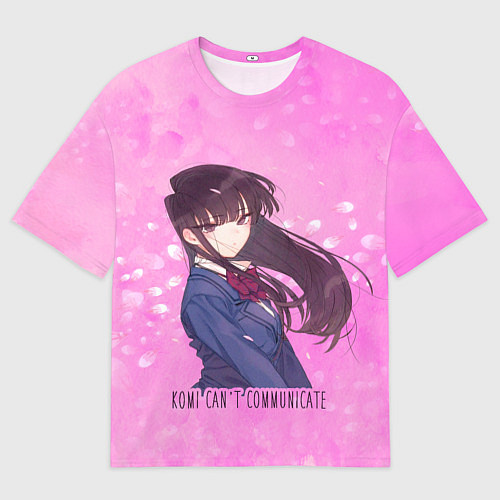 Мужская футболка оверсайз Komi cant communicate / 3D-принт – фото 1