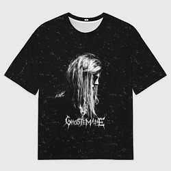 Футболка оверсайз мужская GHOSTEMANE Rap Гостмейн ЧБ Logo, цвет: 3D-принт