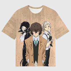 Мужская футболка оверсайз Великий из бродячих псов, Дазай Осаму, Ацуши Накад