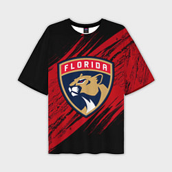 Мужская футболка оверсайз Florida Panthers, Флорида Пантерз, NHL
