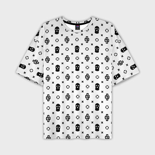 Мужская футболка оверсайз Узор White Dope Camo Dope Street Market / 3D-принт – фото 1