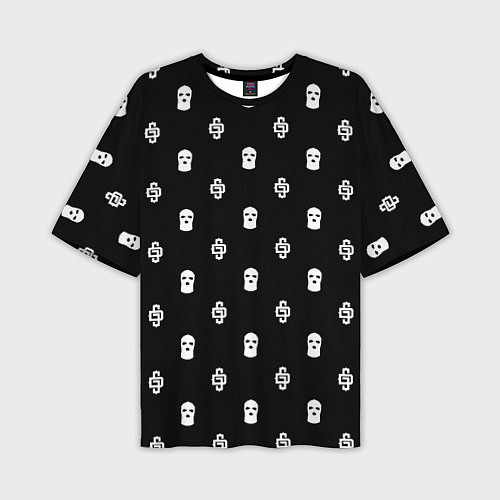 Мужская футболка оверсайз Mono Black Dope Camo Dope Street Market / 3D-принт – фото 1