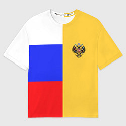Футболка оверсайз мужская Имперское знамя ТРИКОЛОР, цвет: 3D-принт