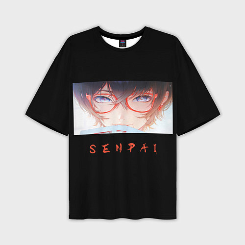 Мужская футболка оверсайз Senpai art / 3D-принт – фото 1