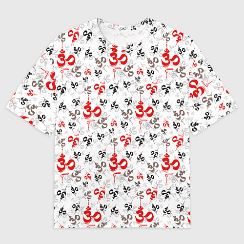 Мужская футболка оверсайз Мантра ОМ АУМ / 3D-принт – фото 1