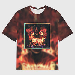 Футболка оверсайз мужская Karmageddon Kizaru Альбом Кизару огонь, цвет: 3D-принт