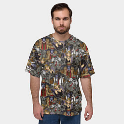 Футболка оверсайз мужская Гангстеры Мафиози, цвет: 3D-принт — фото 2