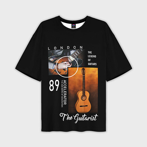 Мужская футболка оверсайз Гитара гитариста / 3D-принт – фото 1