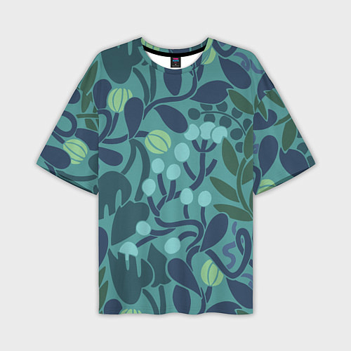 Мужская футболка оверсайз Запутанные растения / 3D-принт – фото 1