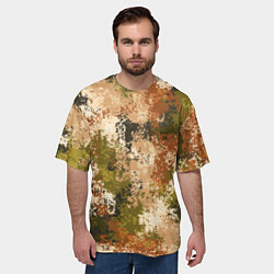 Футболка оверсайз мужская Камуфляж Василиск Степь, цвет: 3D-принт — фото 2
