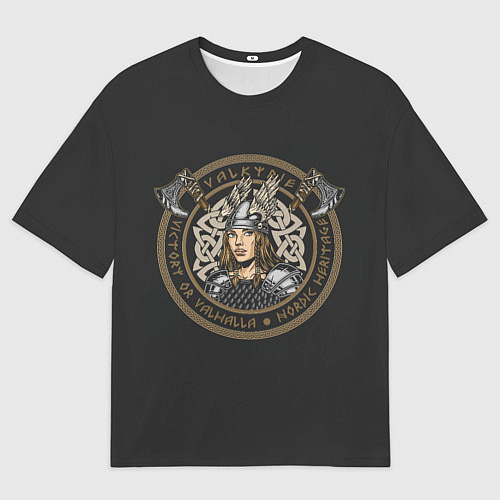 Мужская футболка оверсайз Валькирия Valkyrie / 3D-принт – фото 1
