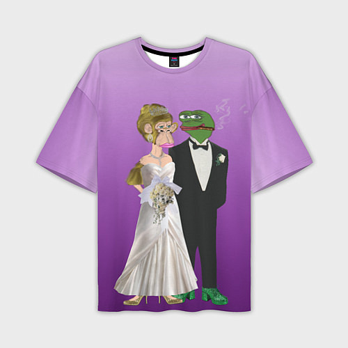 Мужская футболка оверсайз Свадьба - Чертовски привлекательные / 3D-принт – фото 1