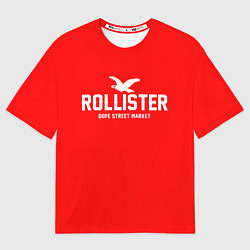 Футболка оверсайз мужская Узор Red Rollister Dope Street Market, цвет: 3D-принт