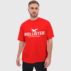 Футболка оверсайз мужская Узор Red Rollister Dope Street Market, цвет: 3D-принт — фото 2
