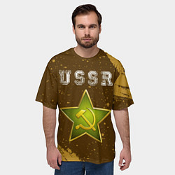 Футболка оверсайз мужская USSR - ЗВЕЗДА - Краска, цвет: 3D-принт — фото 2