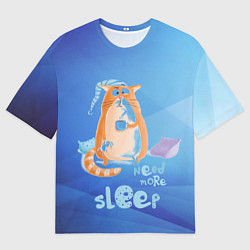 Мужская футболка оверсайз Need more sleep