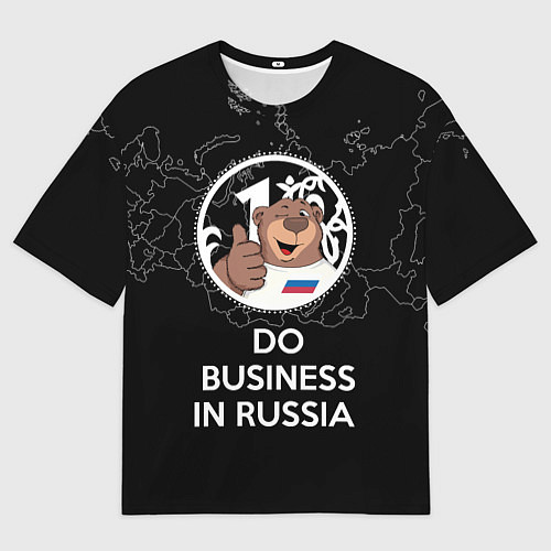Мужская футболка оверсайз Do business in Russia / 3D-принт – фото 1