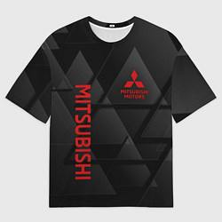 Футболка оверсайз мужская Mitsubishi Геометрия треугольники, цвет: 3D-принт