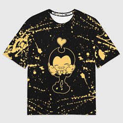 Футболка оверсайз мужская Bendy And The Ink Machine heart, цвет: 3D-принт