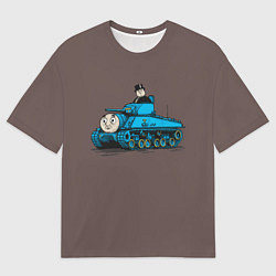 Футболка оверсайз мужская Жертва капитализма Паровозик Томас, цвет: 3D-принт