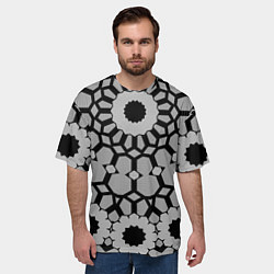 Футболка оверсайз мужская Модный геометрический узор, цвет: 3D-принт — фото 2