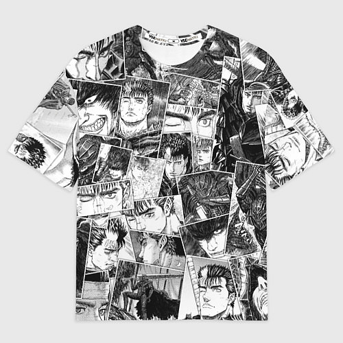 Мужская футболка оверсайз Berserk pattern / 3D-принт – фото 1