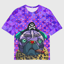 Мужская футболка оверсайз Pirate Dog
