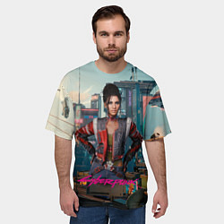 Футболка оверсайз мужская Panam Night City, цвет: 3D-принт — фото 2