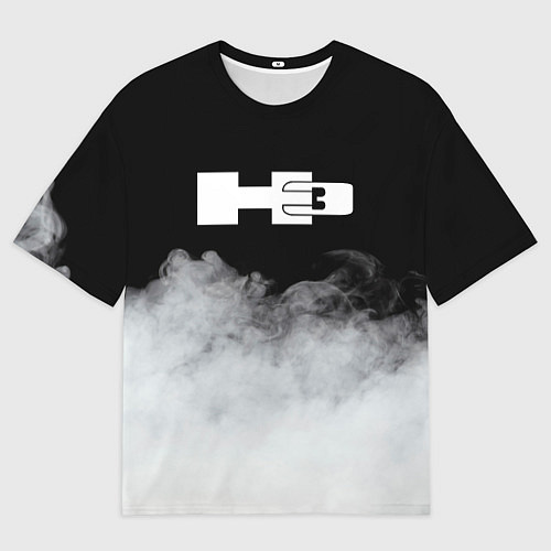 Мужская футболка оверсайз Hummer дым / 3D-принт – фото 1