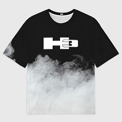 Мужская футболка оверсайз Hummer дым