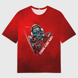 Мужская футболка оверсайз Cyborg music