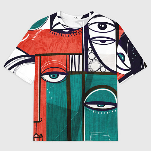 Мужская футболка оверсайз Глаза - арт / 3D-принт – фото 1