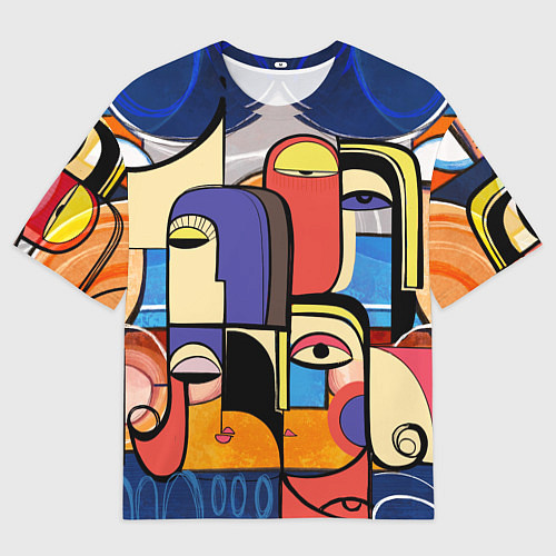 Мужская футболка оверсайз Глазки - арт / 3D-принт – фото 1