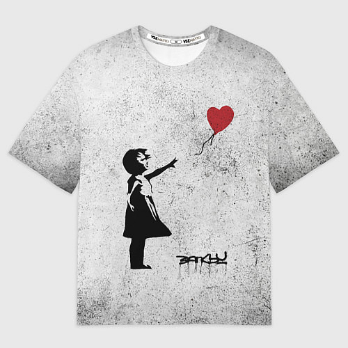 Мужская футболка оверсайз Бэнкси Всегда есть надежда There is Always Hope Ba / 3D-принт – фото 1
